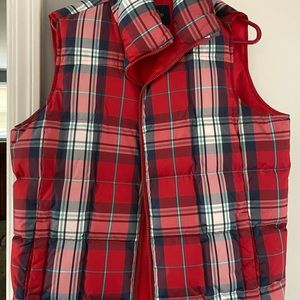 Lands End Plaid Vest